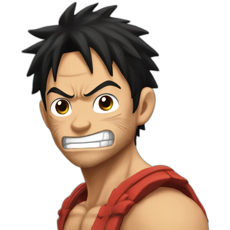 muscular luffy with scars emoji