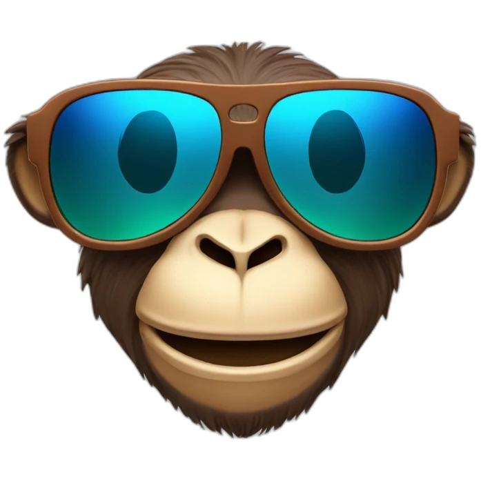Cool Monkey sunglasses Hawaii emoji