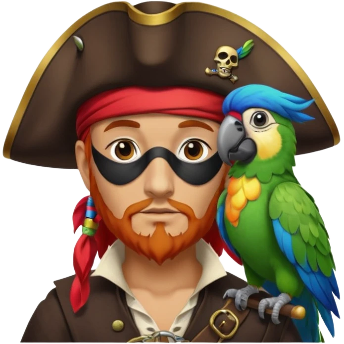pirate and parrot emoji