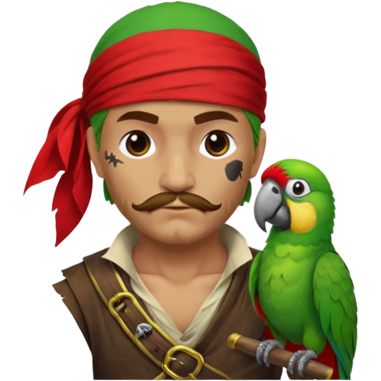 pirate and parrot emoji