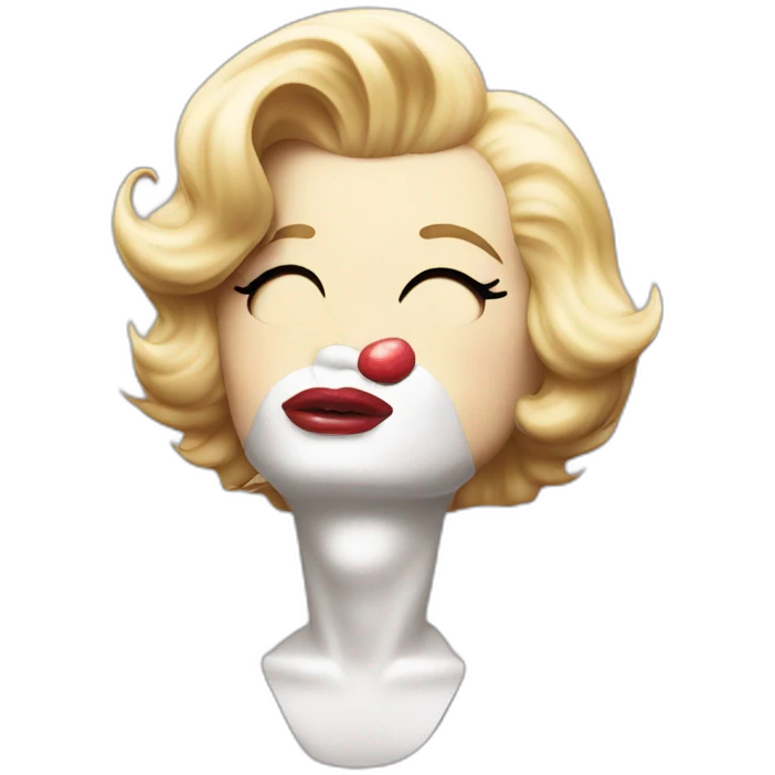 marilyn monroe send kiss with his mouth emoji