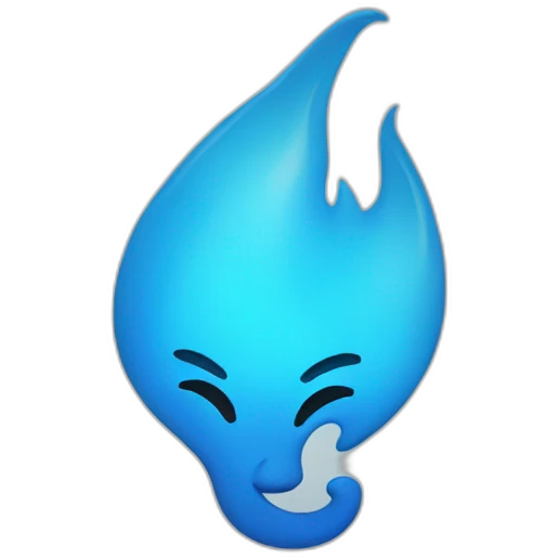 little blue flame emoji