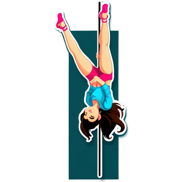 brunette girl dancing tpole dance emoji