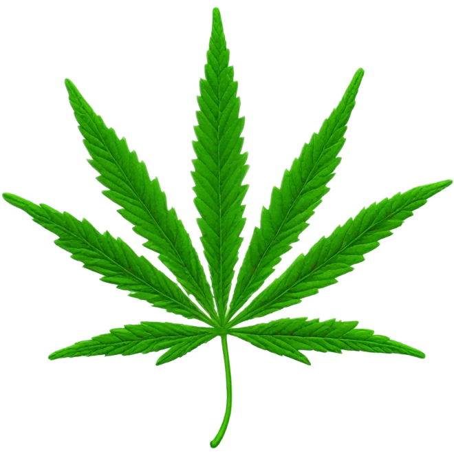 Marajuana leaf eating emoji
