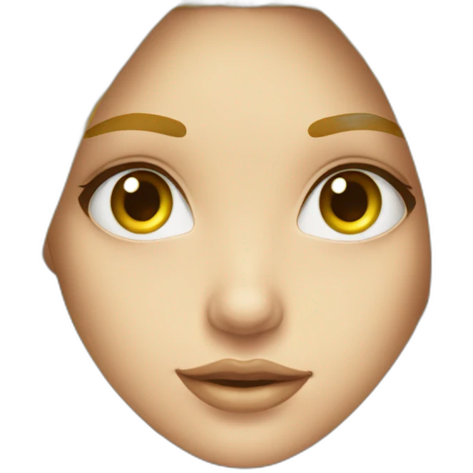 fille au yeux jaune avec cheveux long blond emoji