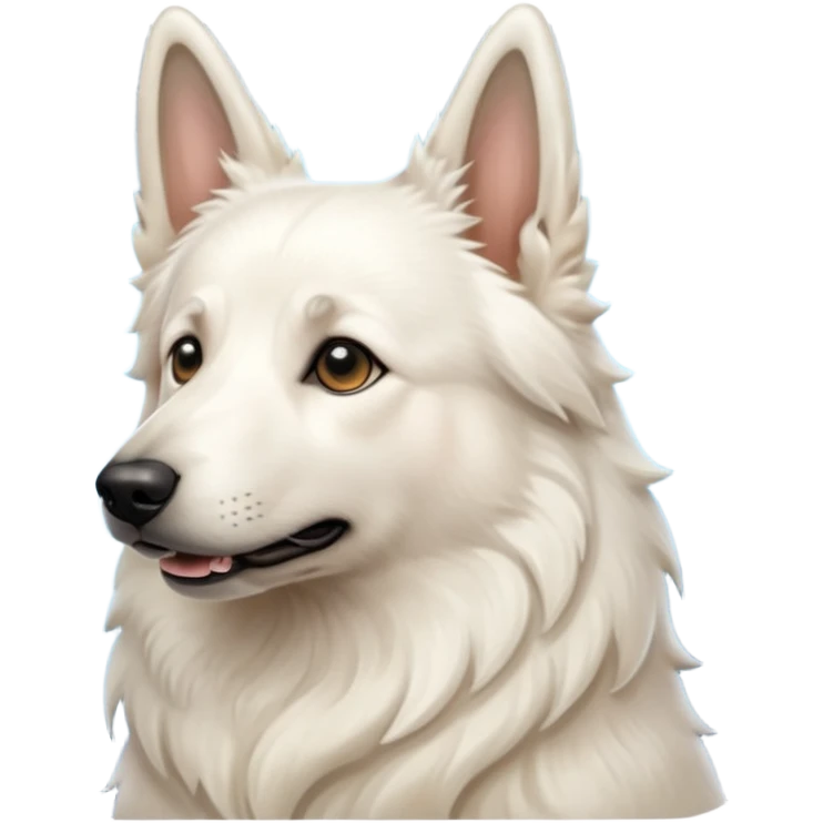 White belgian Shepard feels Like a fairy emoji