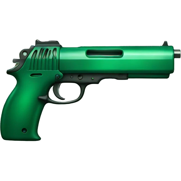 Emerald green gun emoji