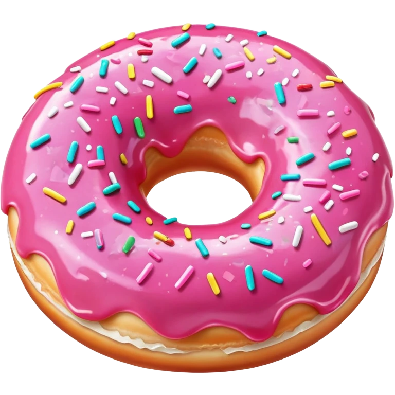 Pink Donut with sparkles  emoji