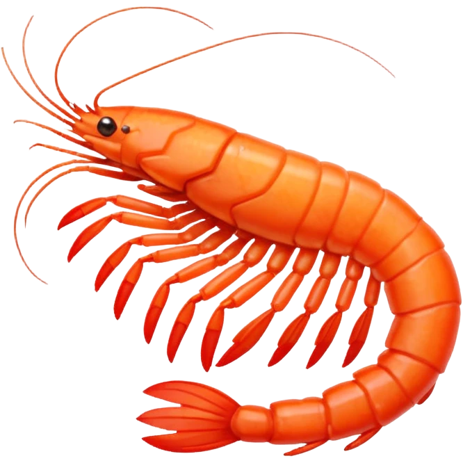 a shrimp in pixel art with "Envie de crevette" written below emoji