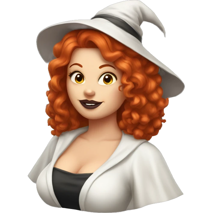 Curvy redhead sfw Halloween emoji