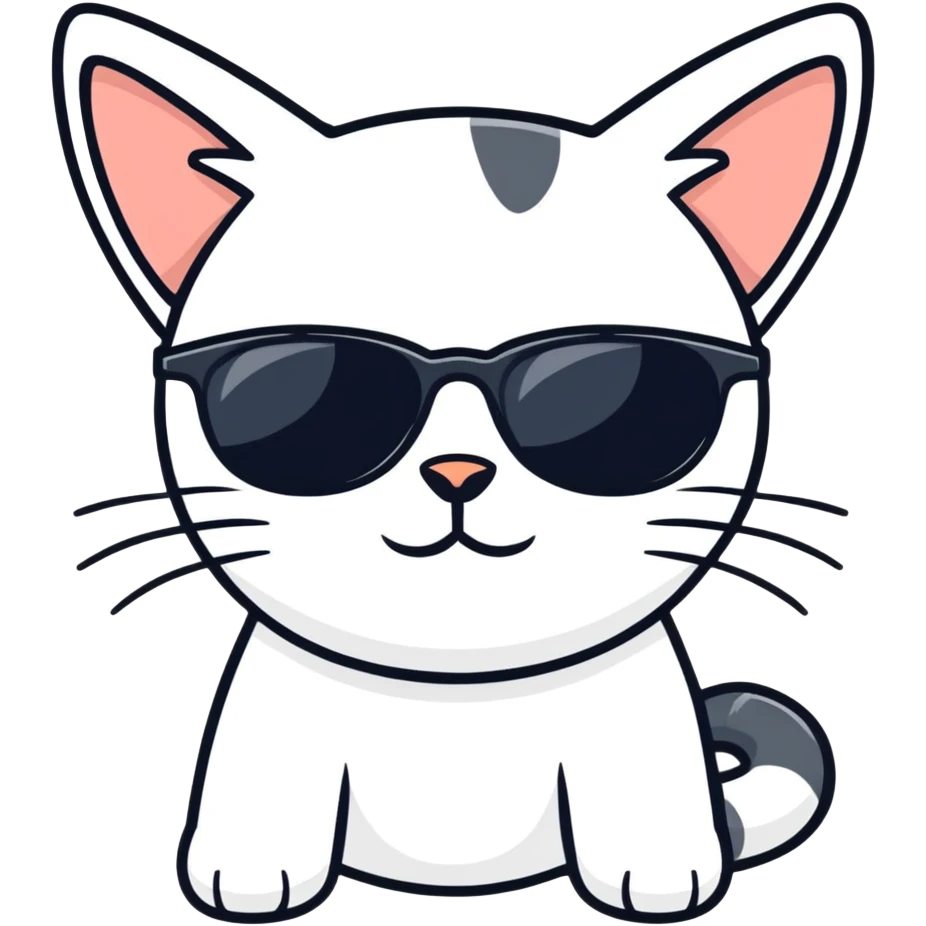 Cat with sunglasses emoji