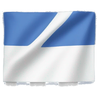 Blue flag with white ring in center emoji