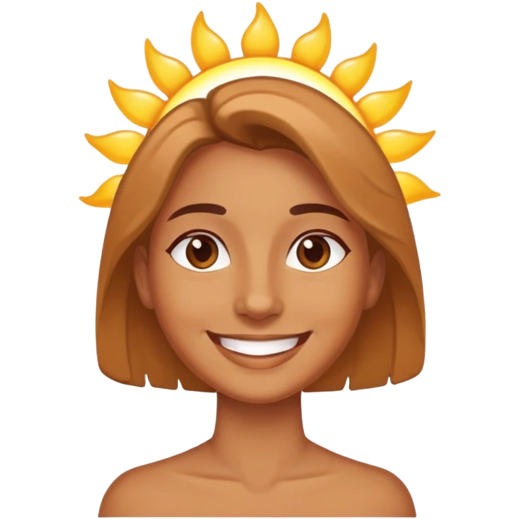 Sun shining with smile  emoji