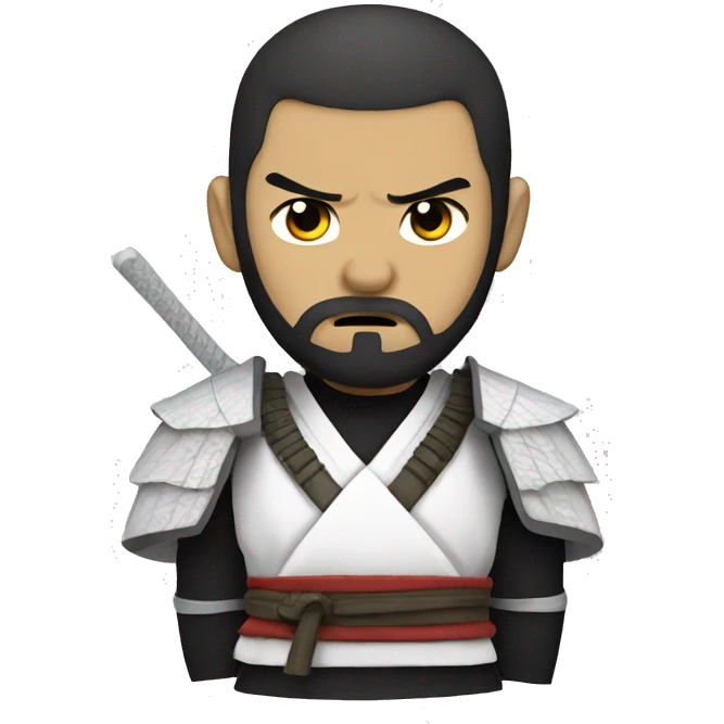 White samurai sad emoji