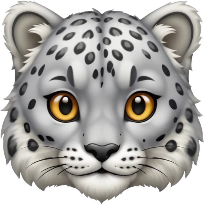 less realisticSnow leopard emoji emoji