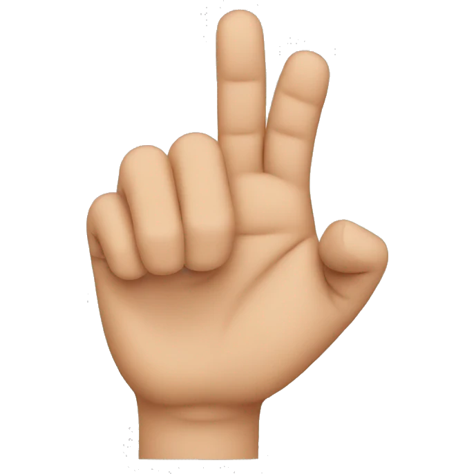 Curved thumb emoji
