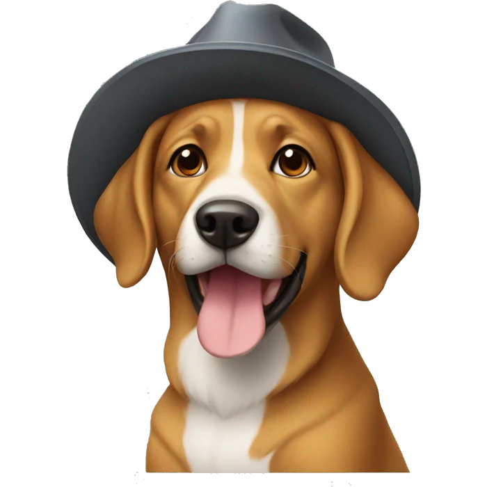 dog in hat emoji