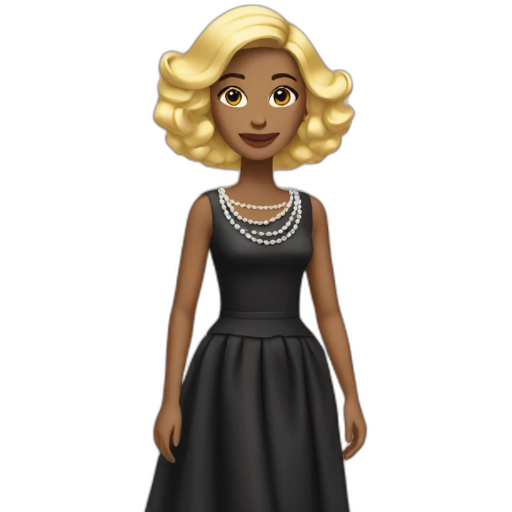 Women with chanel dress emoji