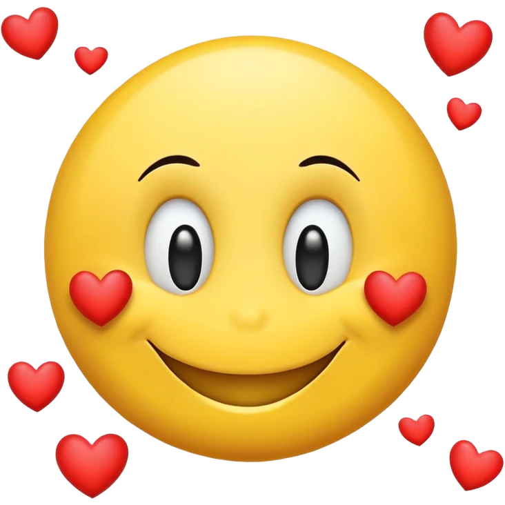 Smiley face with hearts emoji