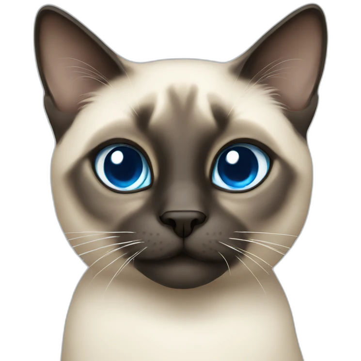 Siamese blue eyed cat emoji