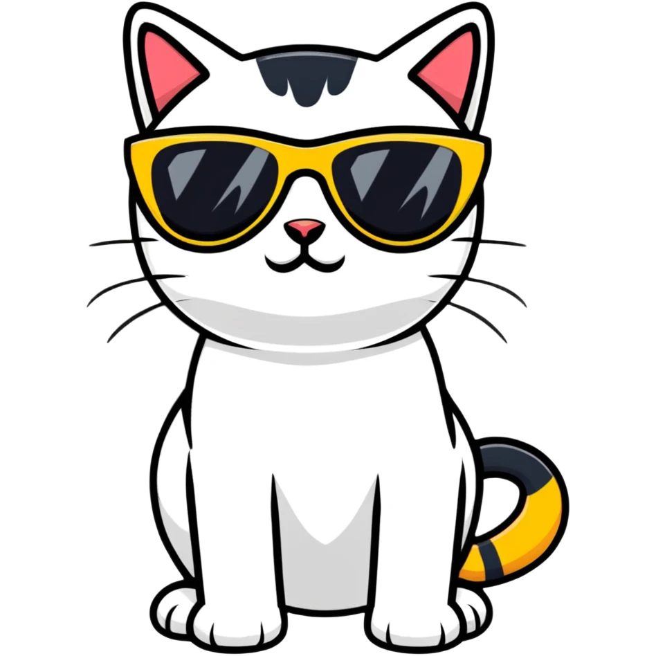Cat with sunglasses emoji