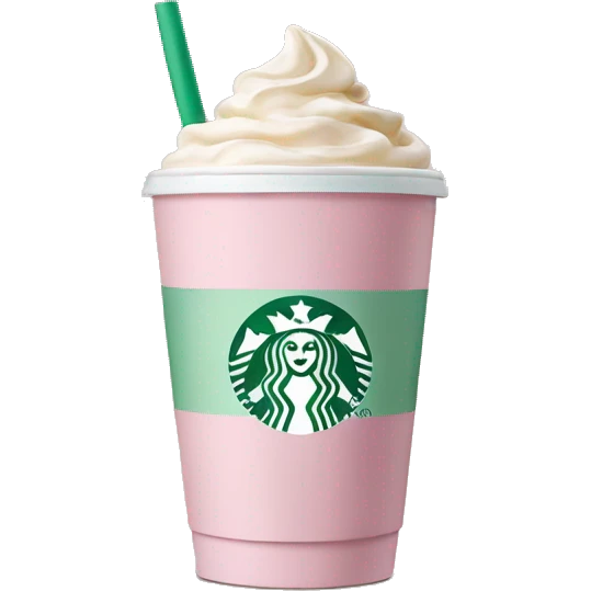 A pastel pink sturbucks coffee emoji