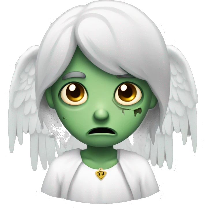 Sad Zombie Angel emoji