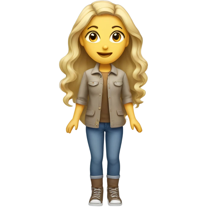beautiful daughter, full body, white, blonde or light brown hair  emoji
