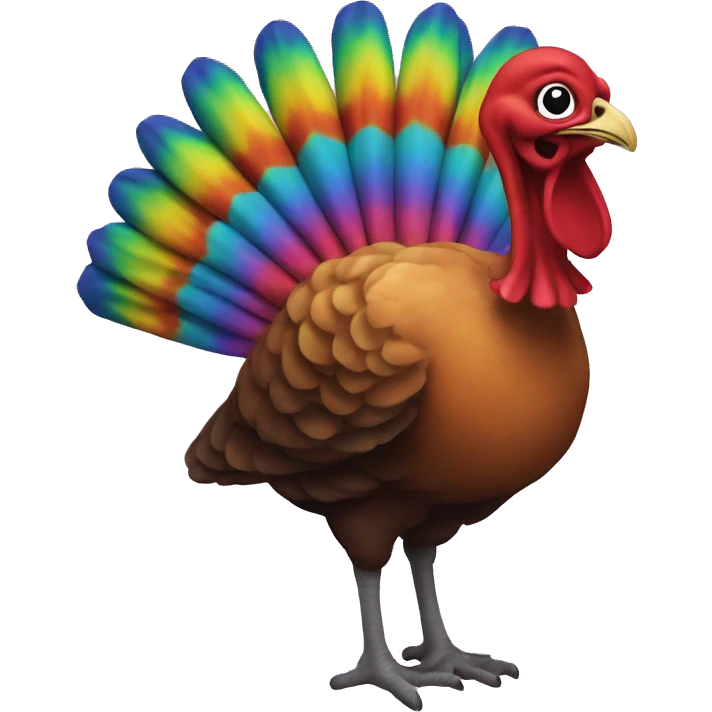 Tye dye turkey  emoji