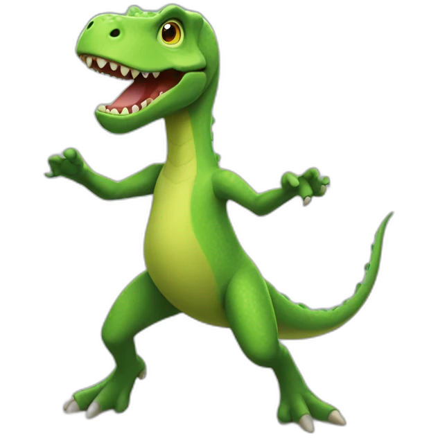 dancing dino emoji