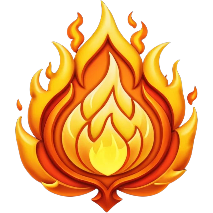 fire magma emblem symbol emoji
