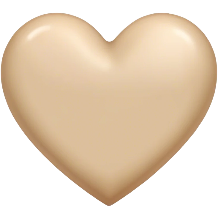 Beige heart emoji