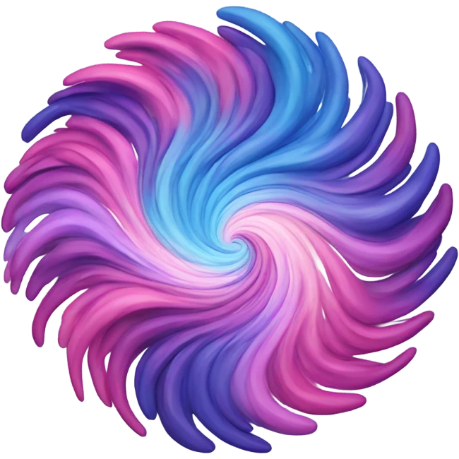 A blue pink purple  emoji