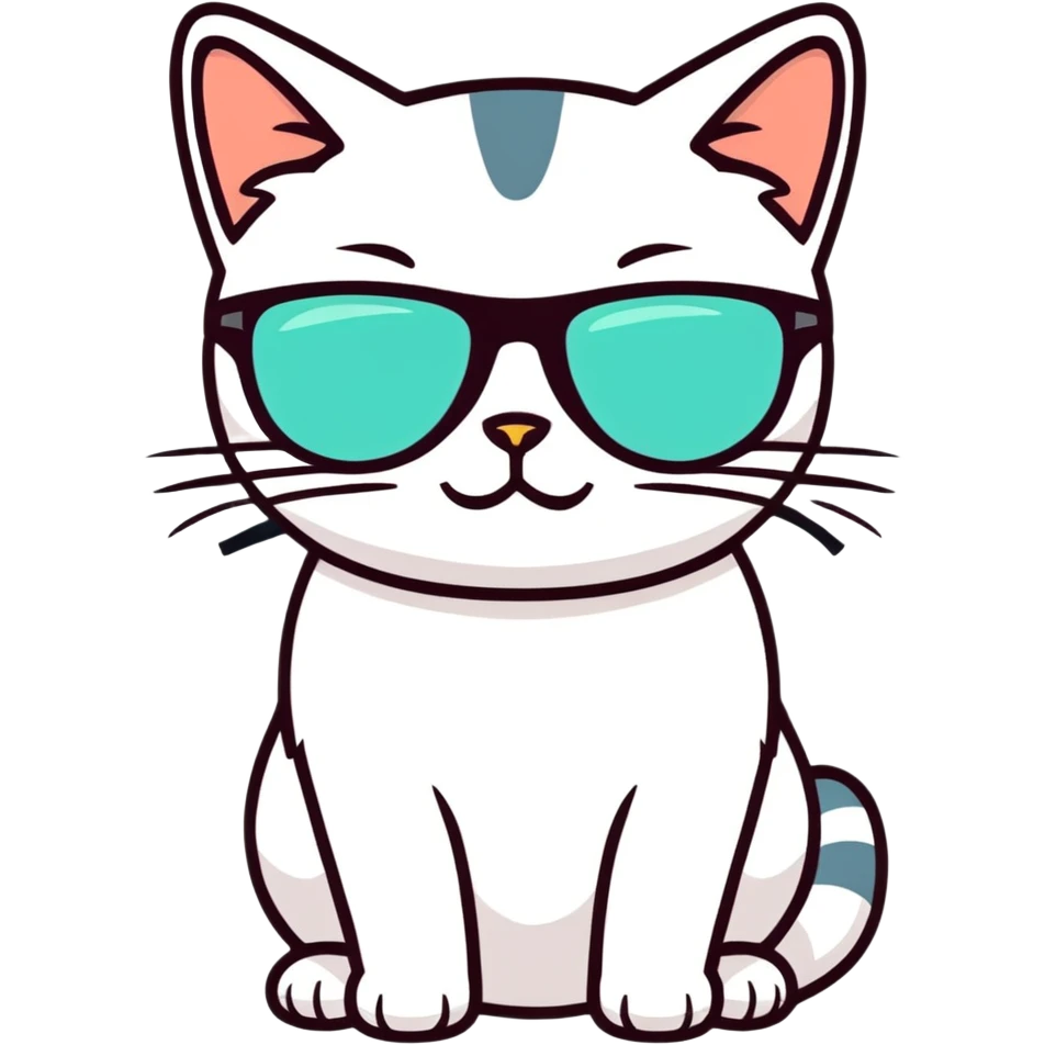 Cat with sunglasses emoji