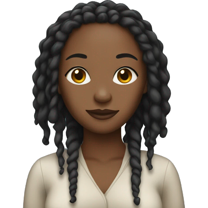 Black woman with locs emoji