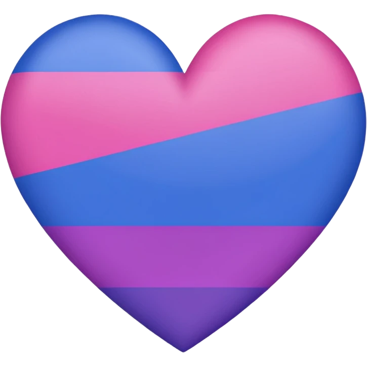 heart made with bisexual flag emoji