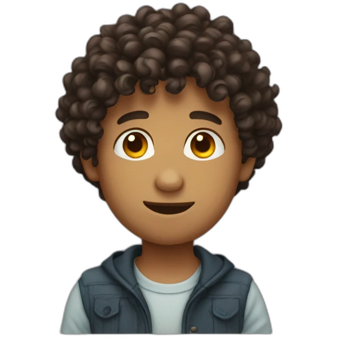 Curly developper boy emoji