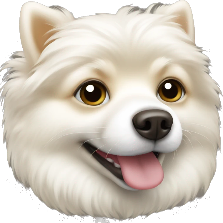 White Pomeranian with beige spots  emoji