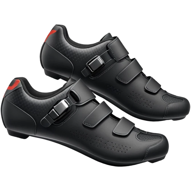make an emoji of an indoor cycling shoes, both of them needs to be black emoji