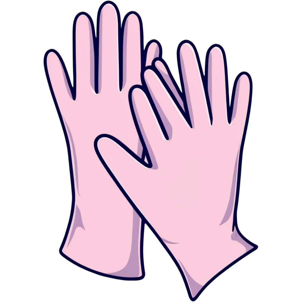 light pink latex gloves emoji