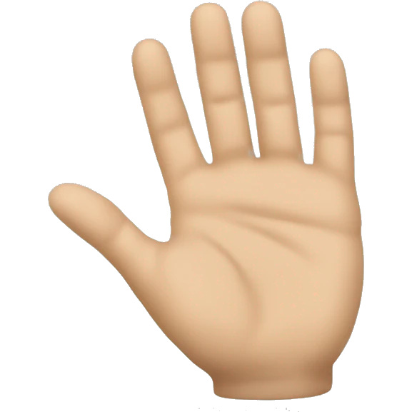 Generate emoji side view of the hand palm. Side view  emoji