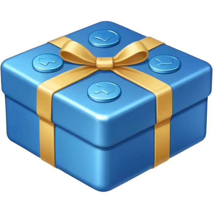 blue coins credit in a package emoji