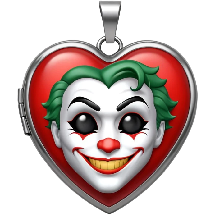 heart with a Joker inside it emoji