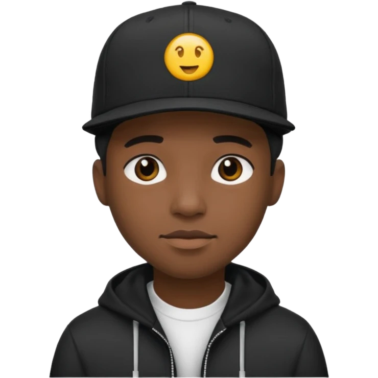 Snapback cap black person emoji