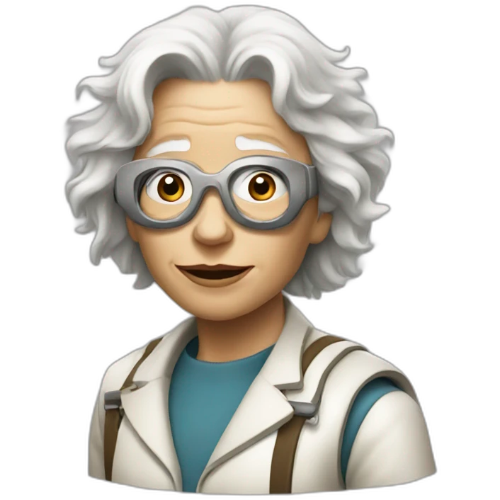 Female Emmett Brown emoji