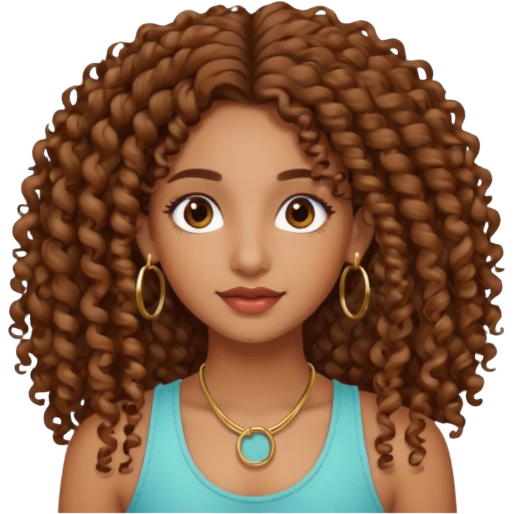 Brown girl aesthetic emoji