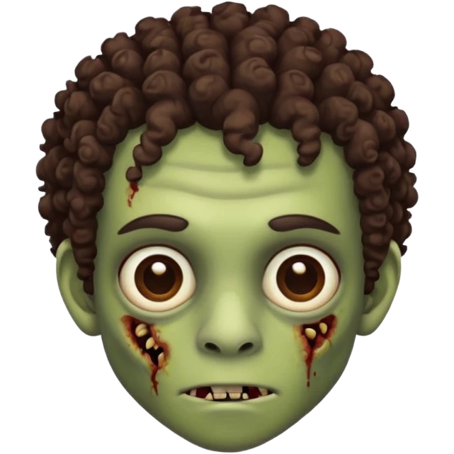 это должен быть юноша, глаза цвета хамелион, но более коричневые, выглядит как зомби и еще кудрявые волосы темно коричневого цвета emoji