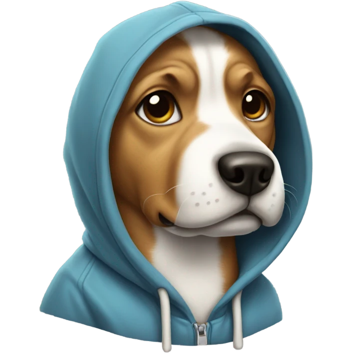 dog wearing a hoodie emoji