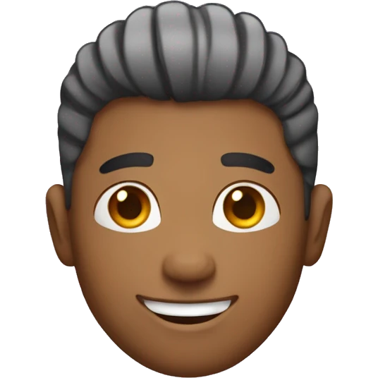 Happy person with a fade haircut emoji