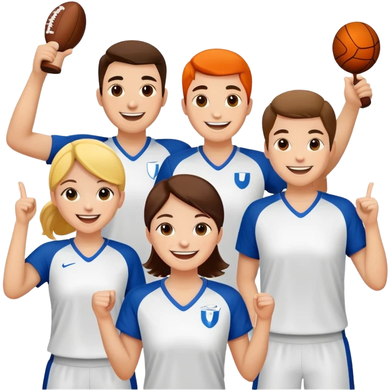 Community sports team celebrating emoji